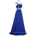 Grace Karin Wide Shoulder Straps Sequins Beaded Royal Blue Formal Long Robe de soirée en gros CL4446-4